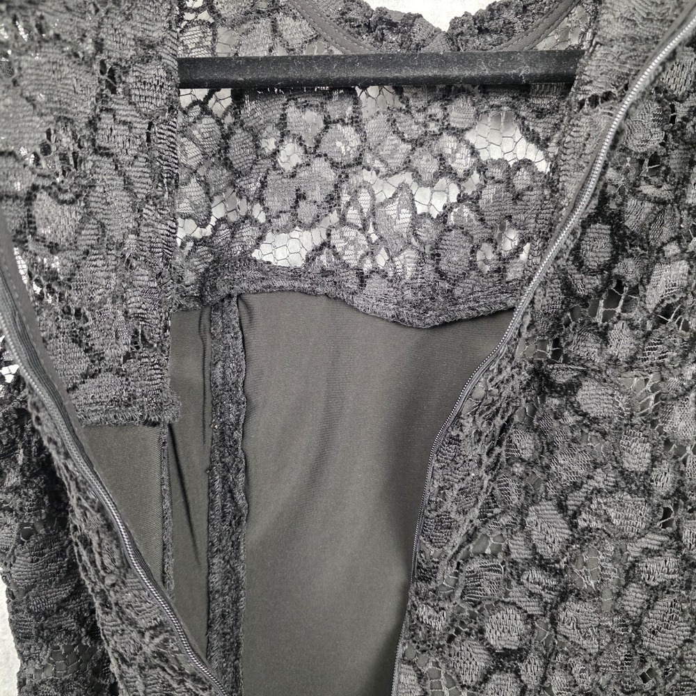 White‎ House Black Market Shirt Womens 6 Black Lace Sleeveless Fairy Grunge - Picture 7 of 13